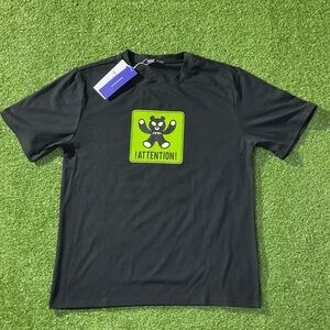 Romwe Black Alien Bear Skater Graphic Tee